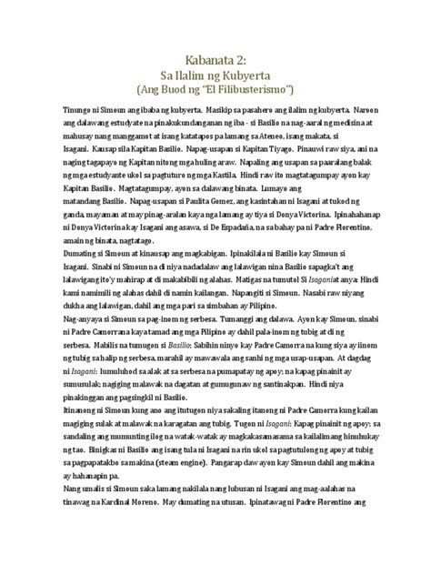 El Filibusterismo Kabanata 2: Sa Ilalim ng Kubyerta (Buod, Aral at .